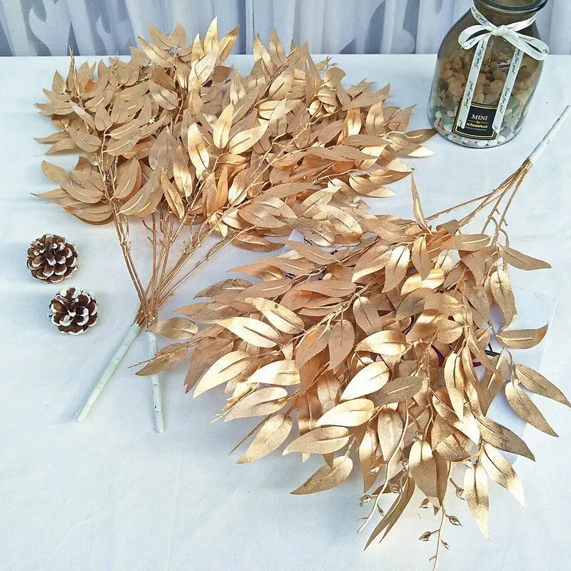 T-0303 High Quantity Wholesale Artificial Willow Leaves Garland Branches for Decoration