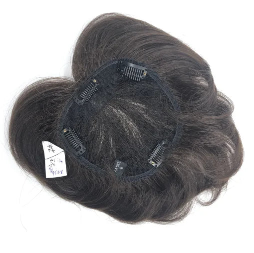 Lace Base Topper for Women Men 100% Real Human Hair Machine-toupee for Women Small Hair Piece Replacement Extension