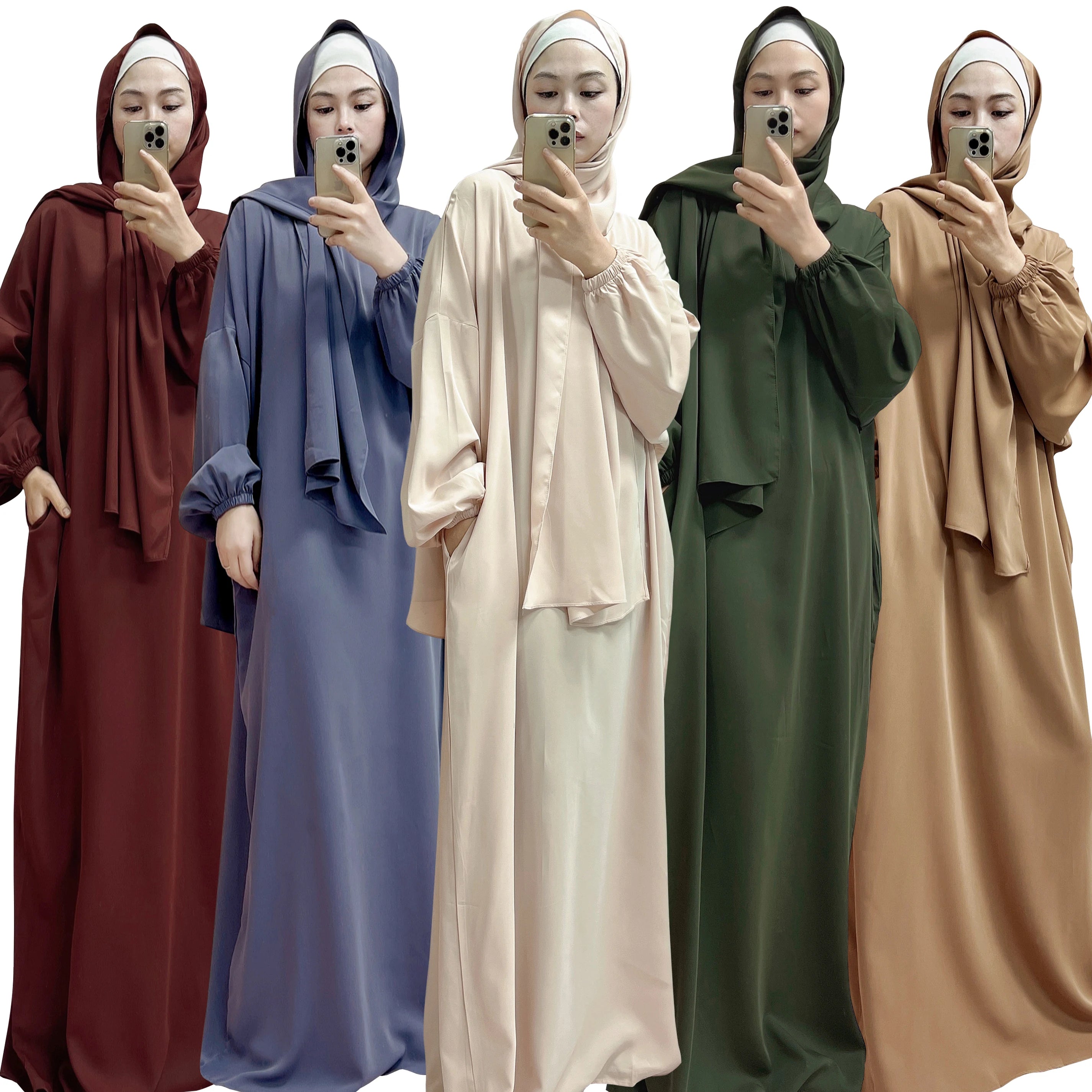 2023 Loriya Fashion Islamic Clothing  Abaya for Women Muslim Hoodie Prayer Abaya Wholesale Modern Fashion Islamic Jilbab Abaya