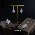 Luxury 925 Sterling Silver square Ice Flower Cut 5A Zircon Women Ring Rhombus Pendant Necklace Earrings Jewelry Set