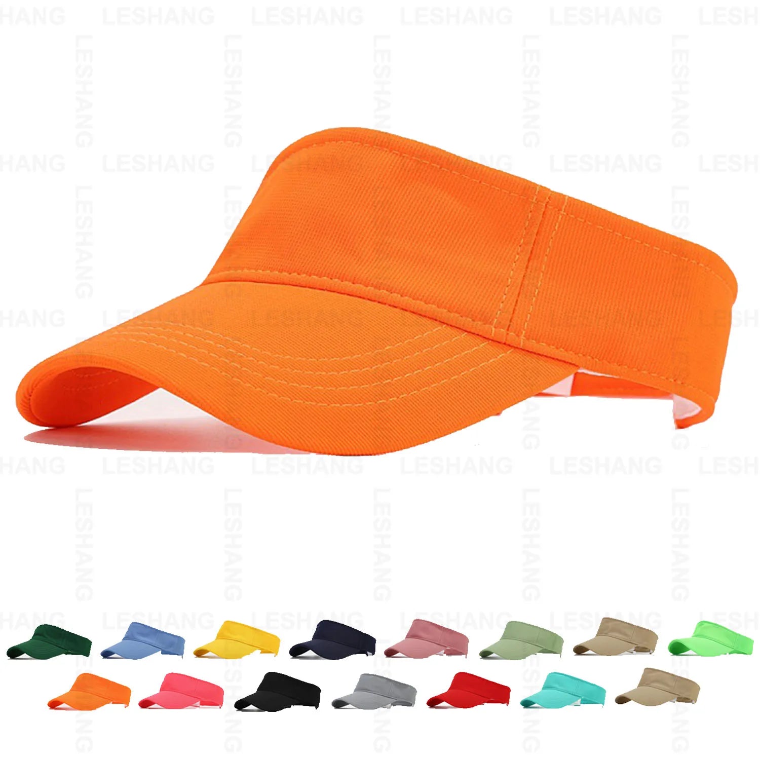 Wholesale White Black Empty Tennis Golf Running Sports Hat Custom Logo 100% Polyester Embroidered Sun Visor Hats