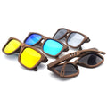 ECO Friendly Bamboo Products Wholesale Custom Logo Unisex Retro Mirror Wooden Bamboo Sunglasses