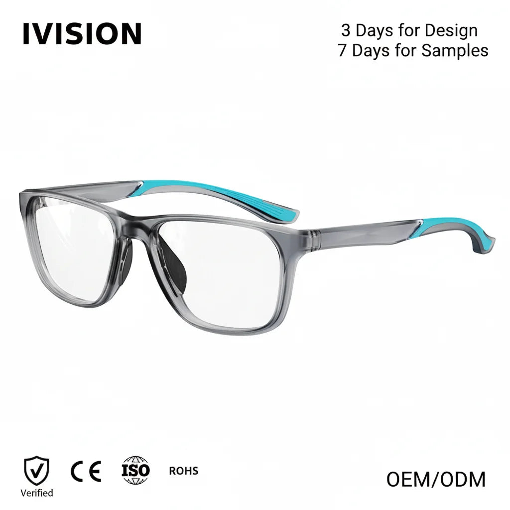 New Student Outdoor Sports Anti-fall TR90 Optical Frame Full Frame Can Be Matched with Degree Glasses Frame