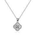 Newest 925 Sterling Silver Moissanite 4 Leave Clover Pendant Necklace