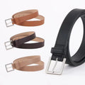 Wholesale Korean Version Minimalist Cow Hide Leather Decorative Women's Simple Pin Buckle Steel 2.4cm Width 105cm Length Belt