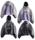 Custom Color Block Men Oversized Heavyweight Hoodie Cut and Sew Pullover Drop Shoulder Cotton Patchwork Two Tone Hoodies Unisex