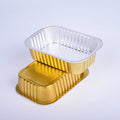 Aluminum Foil Airtight Takeout 680ml Disposable Food Container With Cover