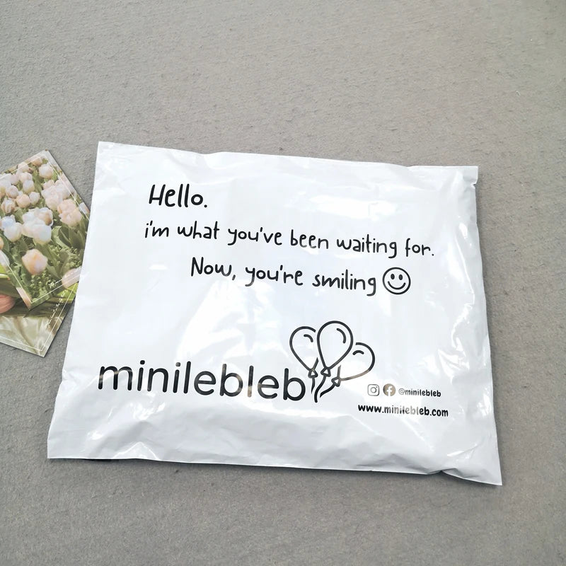 Eco-friendly Poly Mailing Mailer Bags Courier Shipping Bag Screen Printing Recyclable Factory Directly Supply Custom Logo White