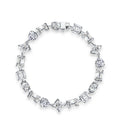 Attagems Fancy Shape D Color Moissanite Bracelet 925 Sterling Silver Womens Bracelet for Gift