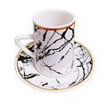 Wholesale Arabic Turkish Coffee Sets 12pcs Porcelain Cup and Saucer with Gift Box for Ceremonial Occasions