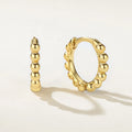 Nagosa New Arrival 18k Gold Vermeil 925 Sterling Silver Bead Hoop Earrings for Women