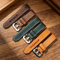 Retro Top Grain Genuine Leather Watch Strap Soft 20/22/24mm Band with Stainless Steel Buckle Fashion Accessory