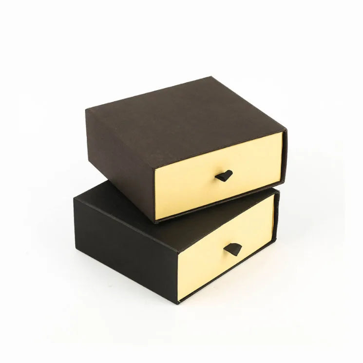 Wholesale Drawer Gift Jewelry Box Gold Foil  Paper Cardboard Mail Box