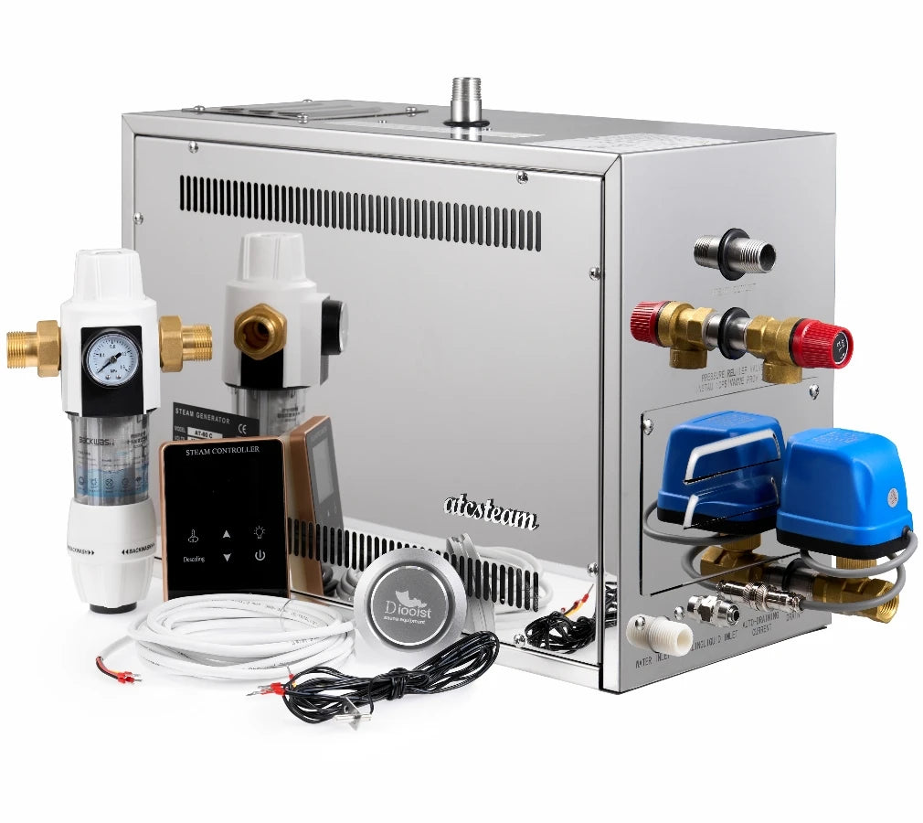 Diooist 9KW Modern Design Smart Control Steam Bath Generator Automatic Drain Valve for Sauna