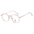 2025 TR Anti Blue Computer Hot Sale Women Optical Frame Trendy Blue Light Blocking Glasses Vintage square Metal Eyeglasses