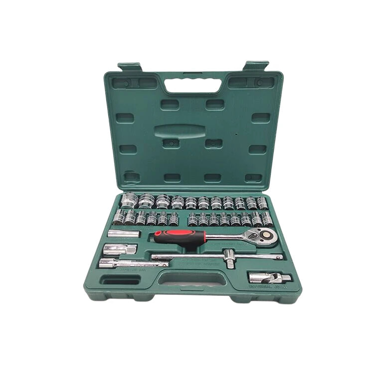 Hot 32 PCS Tire Socket Wrench Auto Repair Maintenance multi-function Ratchet Tool1/2" Drive Hand Tools Kit for Car