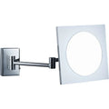 WONDER Modern Rectangle Double Sided 3X Magnifying Lighted Stainless Steel Bathroom Mirror for Hotel Use