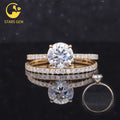Starsgem Moissanite Wedding Band 9k 10k 14k 18k   Brilliant Cut Engagement Ring S925 Brilliant Cut Moissanite Ring