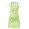 Wholesale Promotion Sanitary Kid's Dacron Apron Full Print Christmas Gift Cute Disposable Kitchen Waist Set for Kids Drawing