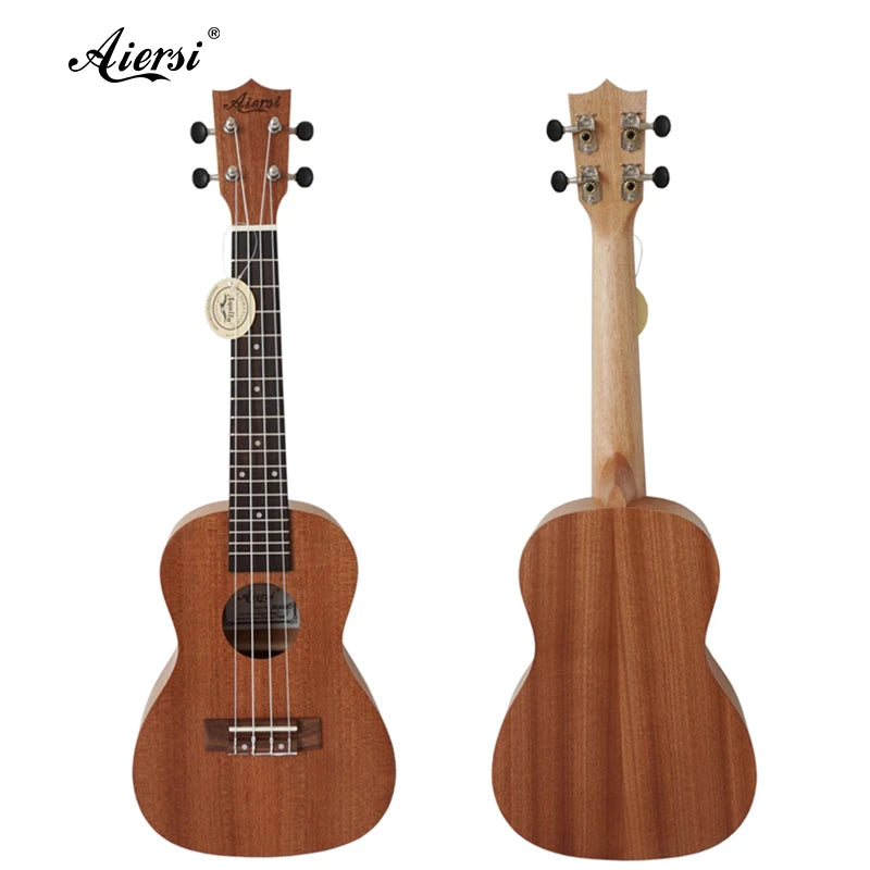 Aiersi Brand Wholesale Price 24 Inch Laminated Mahogany Concert Ukulele Full Size Entry Level Musical Instruments for Beginner