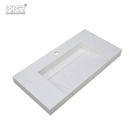Popular Coloured in Usa Wall Hung Bathroom Sink Corians Basin