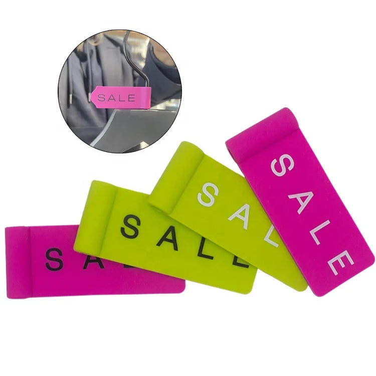 Silicone Sales Labels Factory Price Custom Printed Logo Clothes Soft Rubber Promotion Hang Tags for Hangers