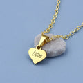 Waterproof 18K Gold Heart Necklace for Women Girls Fashion Stainless Steel Custom Laser Engraved Blank Heart Pendant Necklace