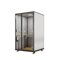 Movable Multi-Function Soundproof Telephone Booth for Office Steel Frame with Ventilation System for Office Building