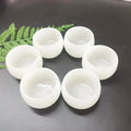 Wholesale High Quality White Jade Round Bowl Artificial Crystal Bowl Polished White Jade Bowl for Decoration