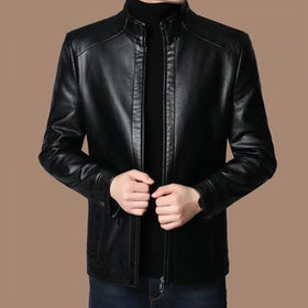 2023 Men's Jackets Leather Winter Thickened High Quality Leather Bomber Jacket Fashion Casual Leather Jackets for Men
