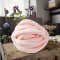 Hand Knitting Blended Super Giant Tube Yarn Cotton Velvet Chunky Tube Yarn with Melange Style and Dyed Pattern