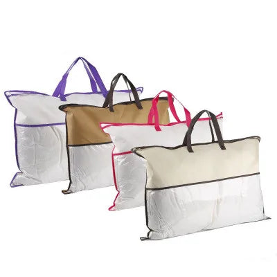 Transparent Plastic Fabric Storage Bag Zipper Eco-Friendly Dustproof Classic Foldable Packaging for Bedding Sets Blanket Living