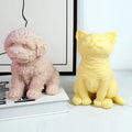 3D Large Size Teddy Dog Candle Mold Cat Silicone Candle Molds for Candle Making