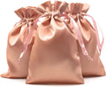 Factory Price Black Satin Luxury Reusable Jewelry Packaging Drawstring Bag for Cosmetics