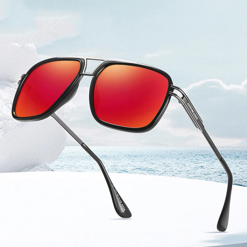 High Quality Change Color Sun Glasses Anti-glare Driving Oculos De Sol Square Photochromic Polarized Sunglasses Men
