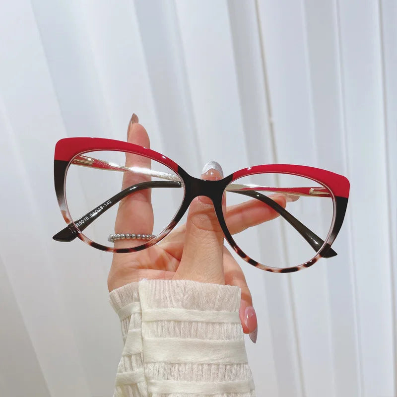 2023 Cat Eye Eyeglass Eyewear Block Blue Light Anti Glasses Transparent Computer Glasses Frame