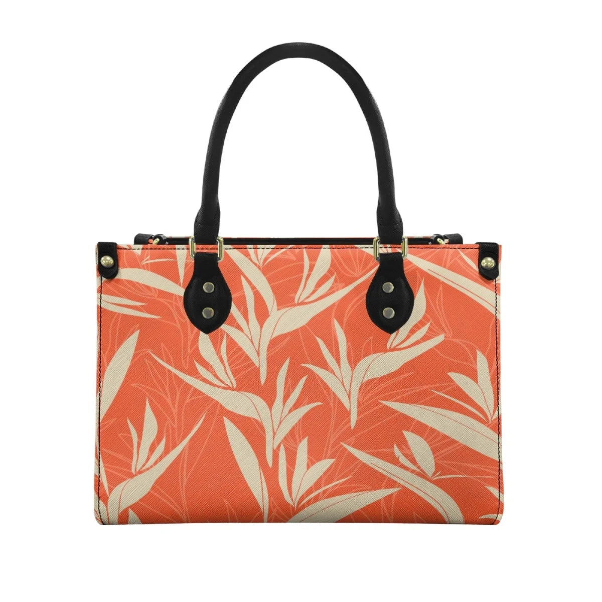 Popular Fashion Bird Flower Ladies Pu Twill Handbag Custom Printing on Demand Exquisite Waterproof Ladies Handbag Shopping Bag