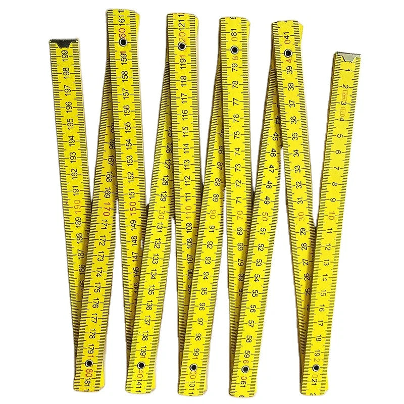 European Market 2 Meter Long Folding Ruler Wooden Folding Ruler Custom Logo Printing