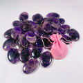 Hongzhuo Hot Selling Healing Products Natural Amethyst Crystal Oval Palm Stone for Meditation