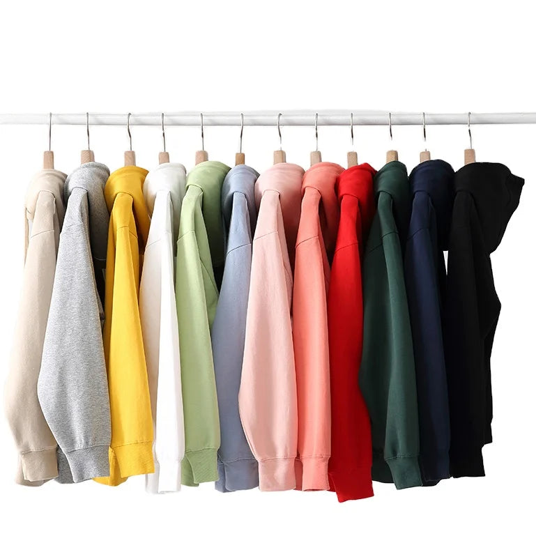 YINQU OEM Custom Logo Winter Hoodie 100% Cotton Regular Hooded Unisex Pullover Hoodie