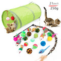 Eco Friendly Small Animal Print Cat Chew Toy Mousse with Tunnel Sisal Mouse Ball Fish Feather for Cats