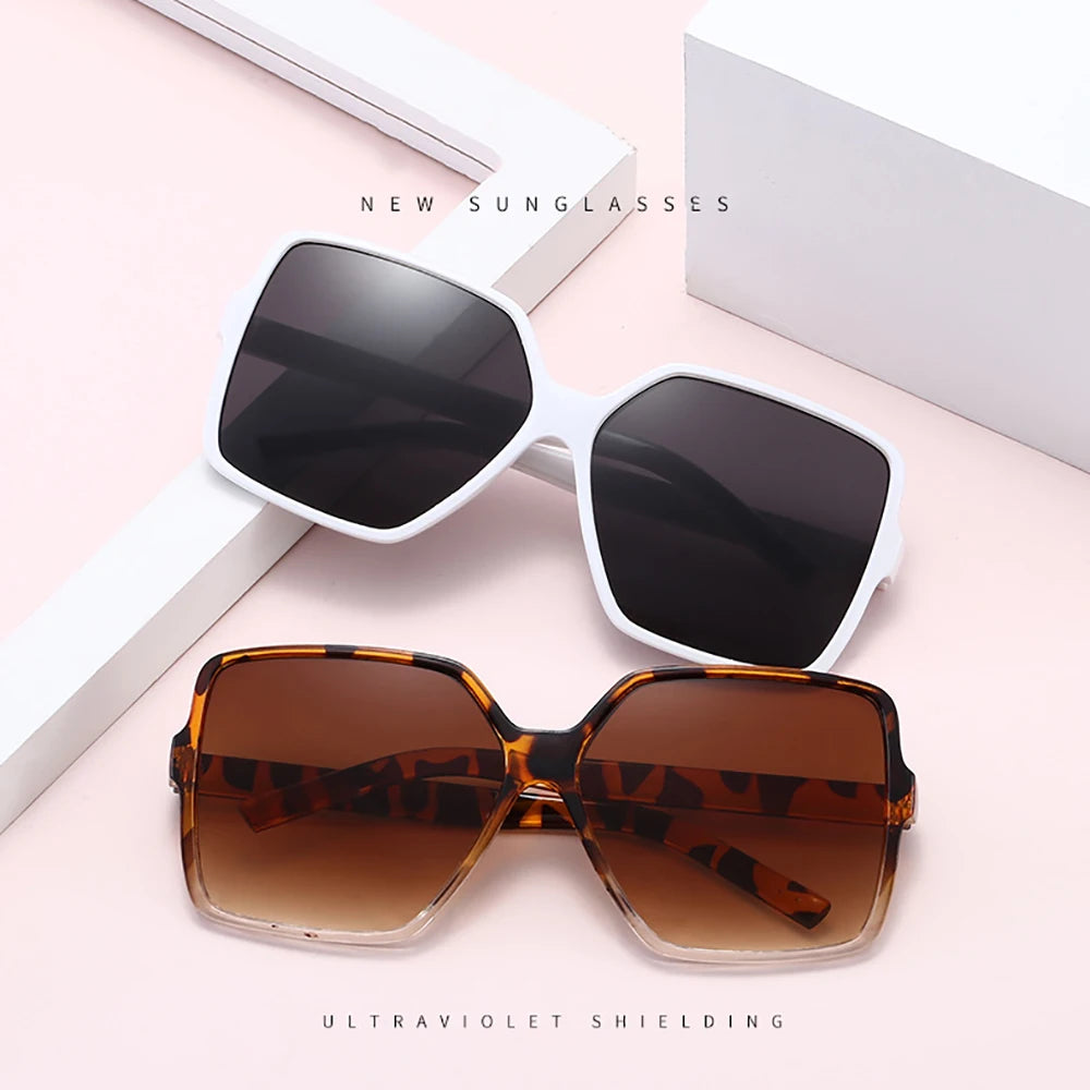 Good Vision Retro Cool White Frame Sunglasses for Driving Cycling Trendy Quality Brand Square Shades Motorcycle Fashion Hot