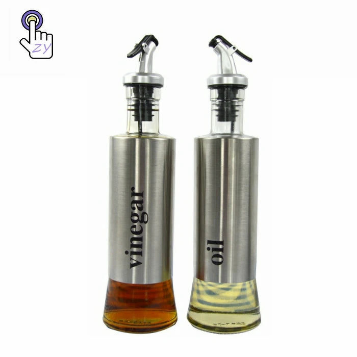 Hot Selling New Type Cheap Kitchen Cooking Stainless Steel Visible Cruet Oil Dispenser Bottle