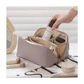 2024 Fashionable PU Cosmetic Bag with Zipper Closure Large Capacity Portable Shell Pillow Bag Travel Wash Storage Bag for Female