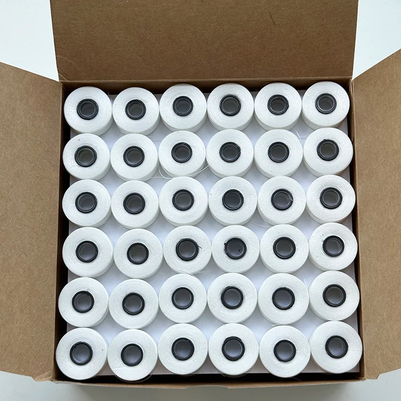 75D/2 L Type High Tenacity 100% Polyester Magnetic Pre-Wound Bobbin Thread for Embroidery & Sewing