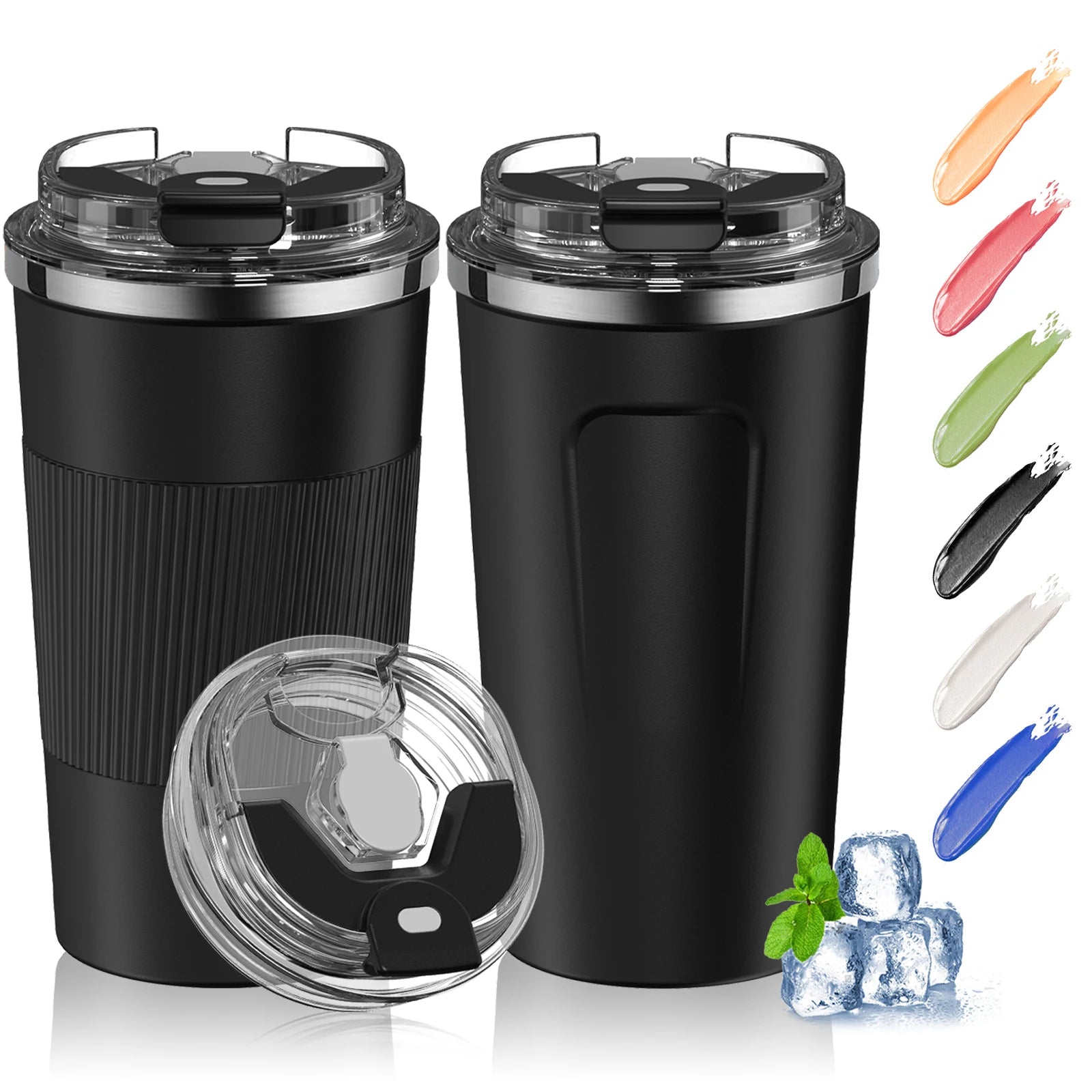 Custom 500ML Double-Walled Stainless Steel Travel Mug 304 Material Large Water Bottle Cup Vacuum Insulated Portable Thermal
