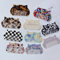 DIY Anti Static Detangle Acetic Acid Hair Comb Portable Leopard Marble Cushion Custom Wide Tooth Comb Cellulose Acetate Comb