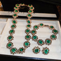 DAIHE Fashion Jewelry Dubai Gold Plated Jewelry Sets Vintage Full Diamond Luxury Jewelry Set