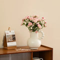 Modern Small Ceramic Vase Cream Color Advanced Sense Dried Flower Simulation Tall Antique Porcelain Home Decoration Living Room