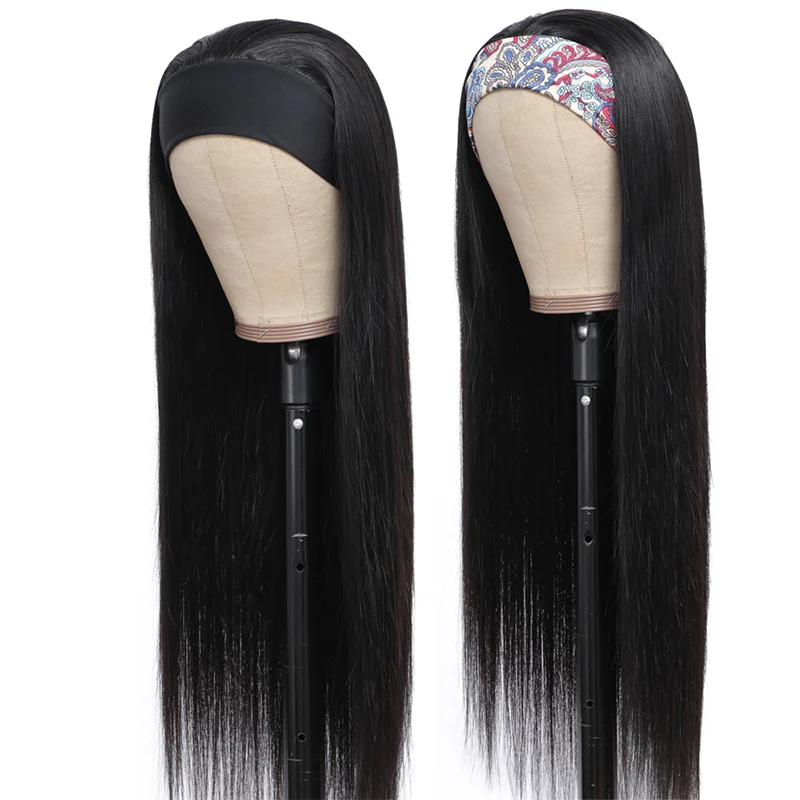 Very Popular Headband Wig Straight Natural Hair Natural Straight Hair Non Lace Wigs Human Hair for Black Women Peruvian Glueless